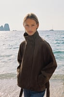 ZARA JACKE IN WILDLEDEROPTIK MIT GÜRTEL