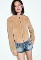 Lederjacke - stone