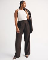 Abercrombie Elegant geschnittene Curve Love A&F Sloane Hose mit weitem Bein