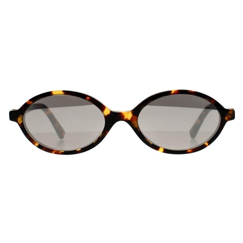 Miu Miu Oval Damen Honig Havanna Hellgrau Silber Spiegel MU 04ZS