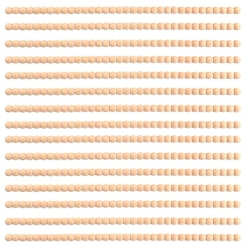 15 Stück Zierleiste Holzperlen, 40 cm Halbrund Holzleisten Zierleisten Holz mit Perlen Dekorative Holzverkleidung Unbehandelt Holzzierleisten für Hauswand tür Fenster Regal DIY Dekoratio
