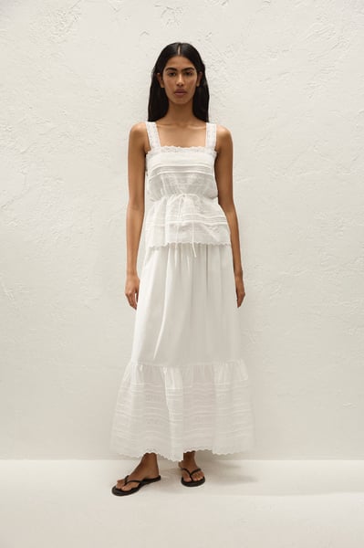 Faithfull the Brand Dalila Top Fernanda Lace Antique White