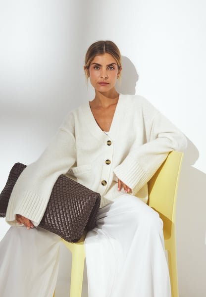 Strickjacke - offwhite