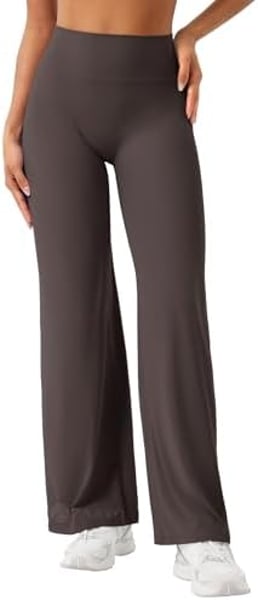 Nahtlose Straight Leggings Damen Hohe Taille Flared