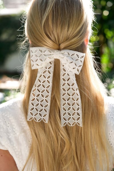 Gaâla Katie Embroidered Hair Bow