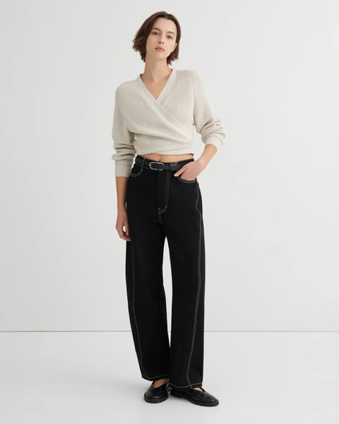 Kowtow Composure Cardigan - Oat Melange
