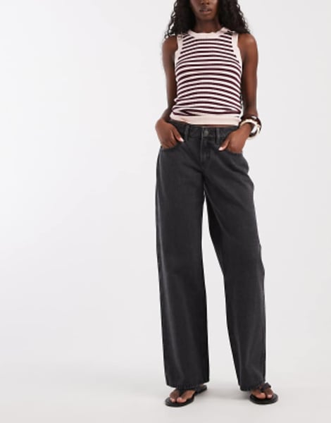 Hollister Andi Low Rise Baggy Jeans mit verstellbarem Bund