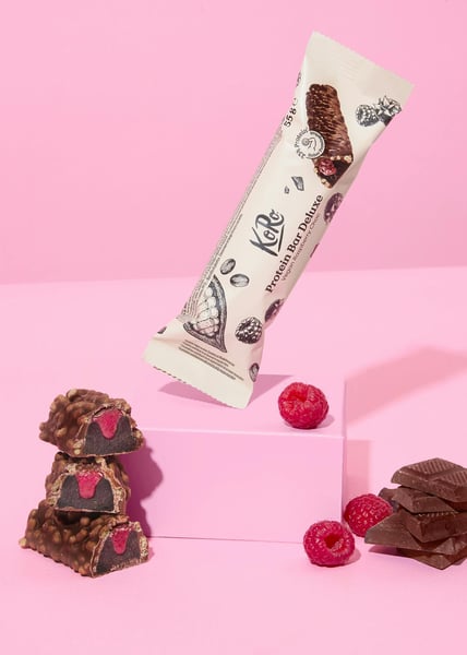 Protein Bar Deluxe Vegan Raspberry Choc 55 g