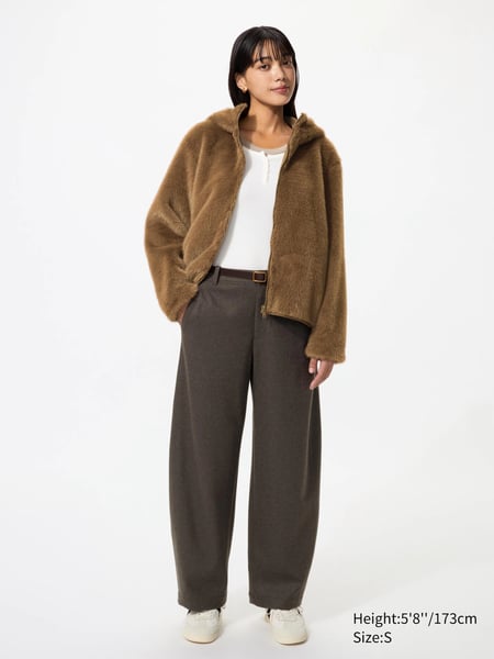UNIQLO Jersey Velours Hose (Barrel Leg) für Erwachsene