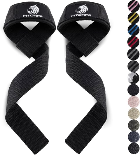Fitgriff® Lifting Straps (Padded) for Strength Training