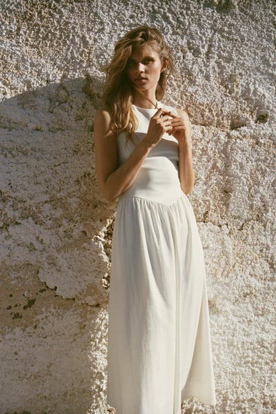 ZARA kombiniertes Midikleid