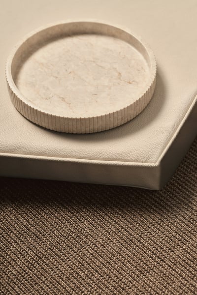 H&M Rundes Marmortablett - Hellbeige