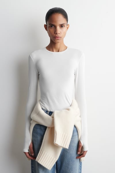 COS Langarmshirt aus Baumwolle
