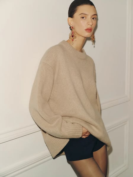 Reformation Jo Regenerative Wool Oversized Crew
