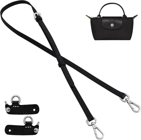 Schultergurt für Long Champ Mini Tasche Damen, Rindsleder Taschen Riemen Umrüstsatz Ersatz Verstellbaren Crossbody Schultergurt für Le Pliage XS Mini Pouch