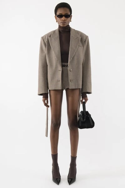 Arakii Checked Belt Jacket