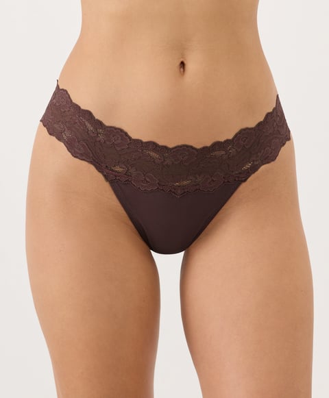 Organic Lace Waist Thong