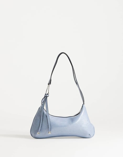 Topshop – Jaye – Kleine Schultertasche in Blau