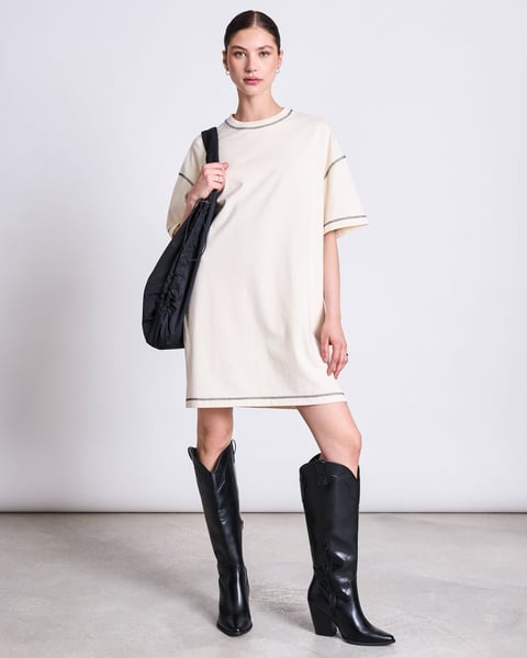 T-Shirt Dress Hopla Ecru