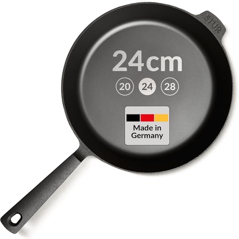STUR Gusseisenpfanne 24 cm
