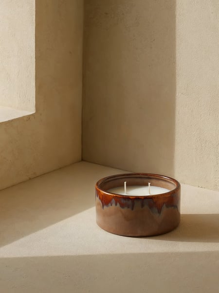 Petra braune Kerze - Kenay Home