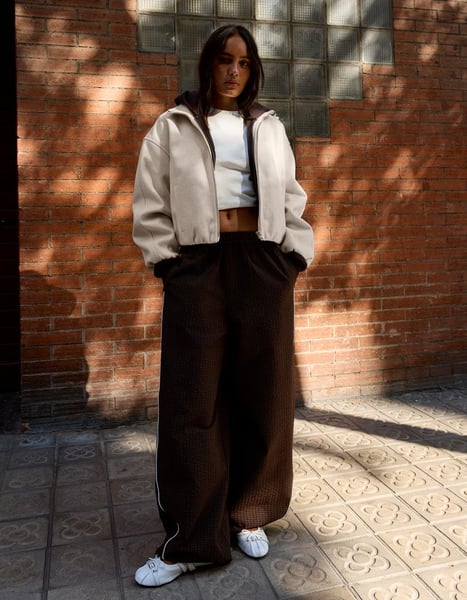 Bershka Tuchjacke mit gerafftem Saum