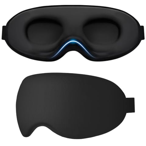 Gritin Schlafmaske für Seitenschläfer Damen & Herren 3D Bequem Schlafbrille