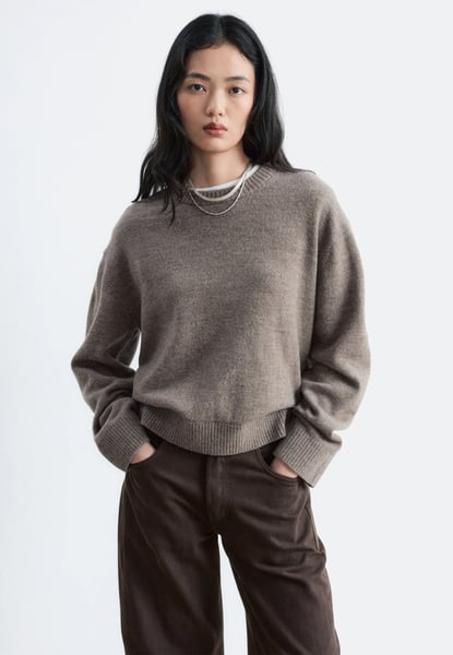 & OTHER STORIES BOXY KNIT JUMPER - Strickpullover - dark mole