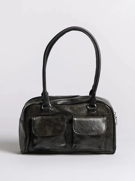 Sleek Distressed Leather Carry