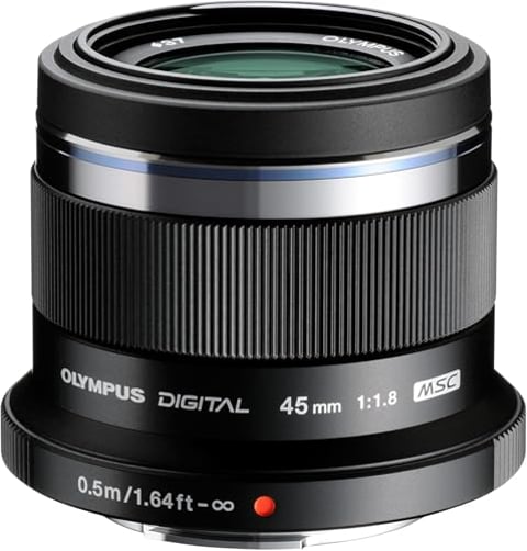 Olympus M.Zuiko Digital 45mm F1.8 Objektiv, lichtstarke Festbrennweite, geeignet für alle MFT-Kameras (Olympus OM-D & Pen Modelle, Panasonic G-Serie), schwarz