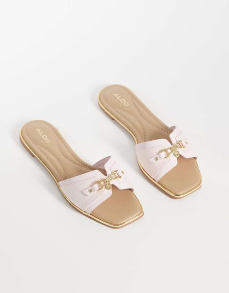 ALDO – Alamassi – Flache Sandalen in Rosa mit Schnallendetail