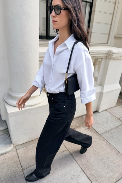 ZARA JEANS Z1975 REGULAR MIT HOHEM BUND LONG