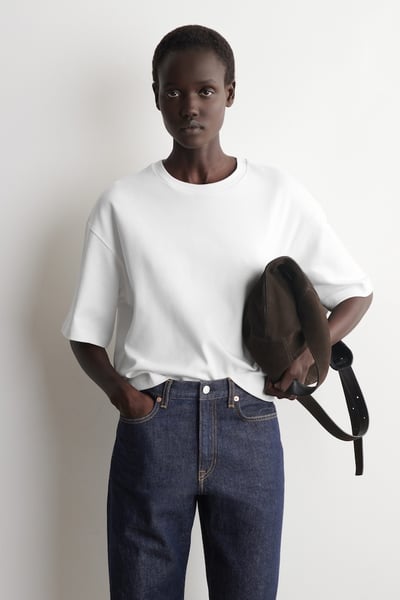 COS Kastenförmiges Oversize-T-Shirt aus Baumwolle