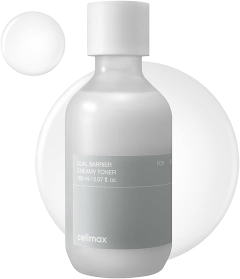 celimax Dual Barrier Creamy Toner - mit Ceramiden & Peptiden, öl- und alkoholfrei, mild für empfindliche & fettige Haut, langanhaltende Feuchtigkeit, Korean Skincare, 150 ml