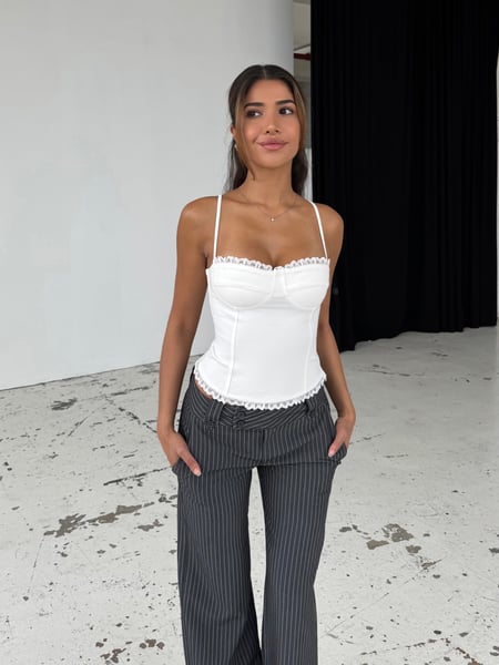 Lula Lace Corset Top - Weiß