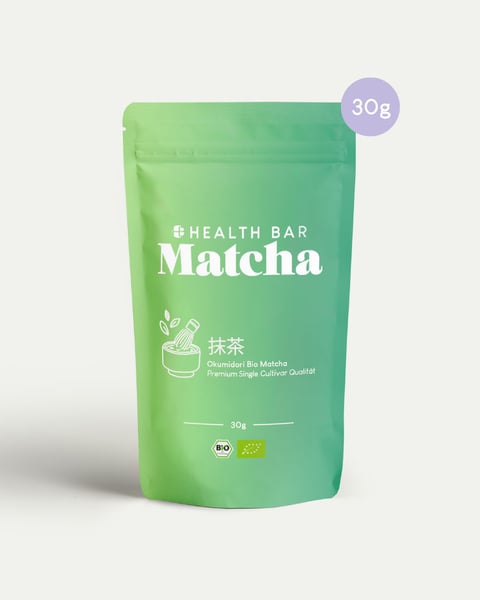 HEALTH BAR Bio Matcha Tee Okumidori – Single Cultivar – 30g