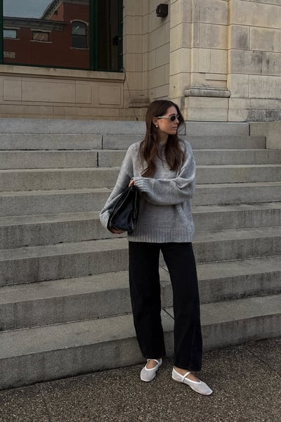 Round Neck Knitted Sweater