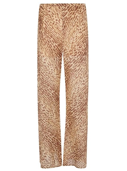 Zimmermann - Cropped Leopard Print Pants With Mid-Rise Waistban
