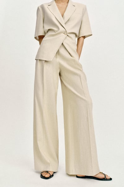 Zara - weite Hose mit Leinen