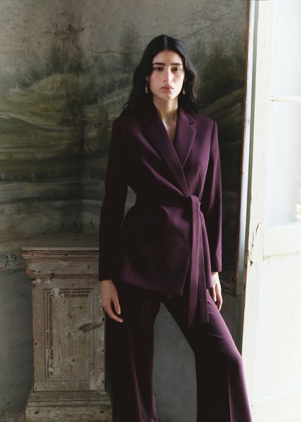 Doppelreihiger Blazer mit Gürtel