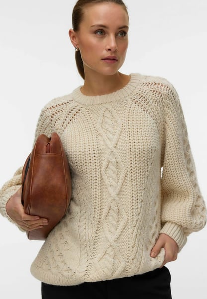 Vero Moda KNITTED PULLOVER VMMIRANDA KNITTED PULLOVER - Strickpullover - birch