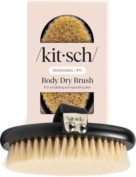 Kitsch Peeling Trockenbürste für den Körper zur Massage gegen Cellulite und Lymphdrainage