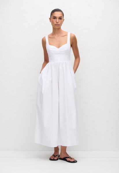 Matteau Bralette Midi Dress - White