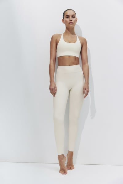 H&M Leggings mit SculptMove™ - Elfenbein