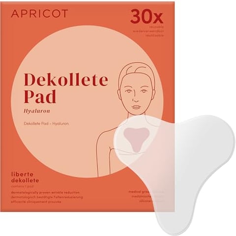 APRICOT Dekollete Pad Antifalten aus medizinischem Silikon mit niedermolekularem Hyaluron
