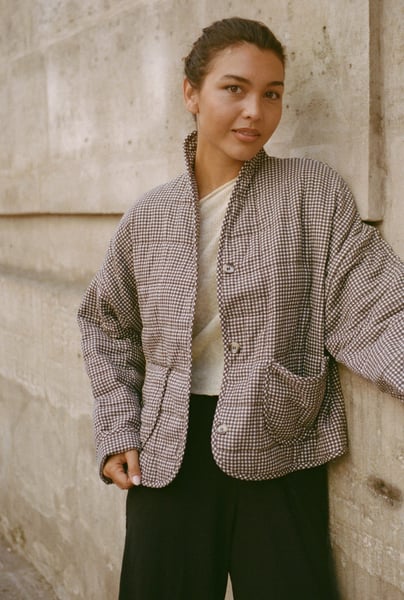 Nénés Maia Jacket - Brown Vichy