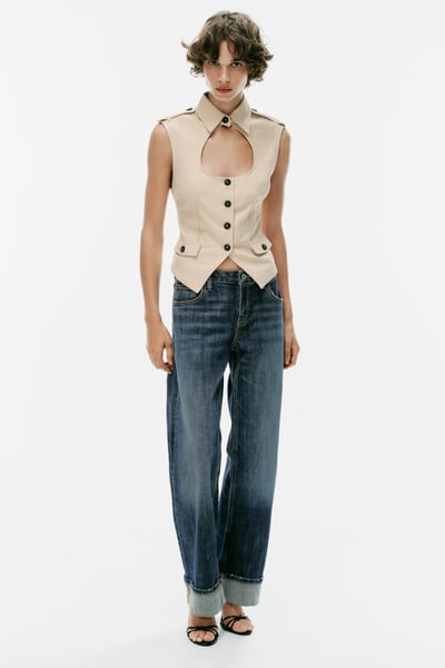 ZARA TRENCH-TOP MIT SCHLITZ