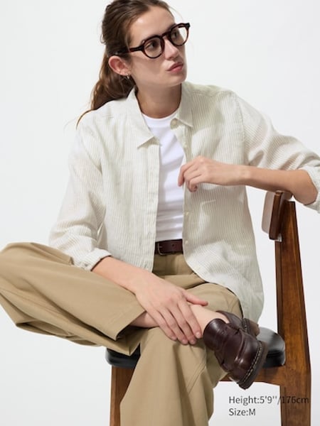 100% Premium Linen Shirt (Striped)