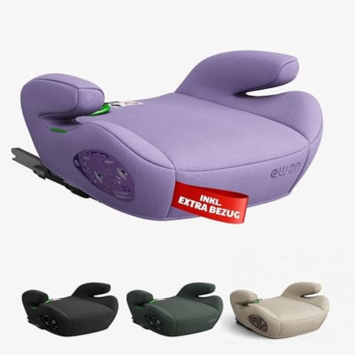 OWEN Sitzerhöhung Auto mit ISOFIX 15-36 kg (6-12 J.) Kindersitz, lila