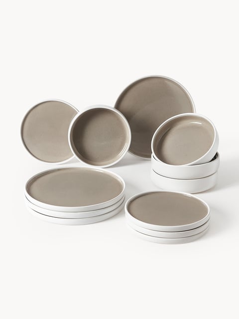 Westwing Geschirr-Set Ginger, 4 Personen, 12er-Set